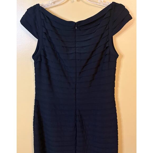 Adrianna Papell Black Sheath Cocktail Dress - Size 14 - Picture 7 of 8